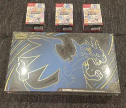 Pokemon Mega Charizard EX UPC Box & Lot of 3 Prismatic Booster Bundles SEALED - Image 1
