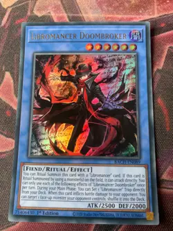 Libromancer Doombroker, BACH-EN089, 1st Edition, Ultra Rare, Yu-Gi-Oh! - Image 1