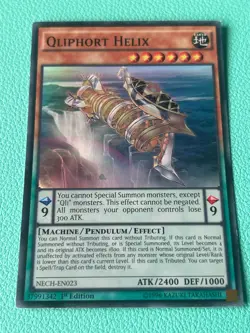 YUGIOH QLIPHORT HELIX SUPER RARE NECH-EN023 1ST EDITION - Image 1