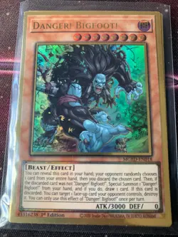 Yugioh Danger! Bigfoot! MGED-EN018 Gold Rare 1st Edition - Image 1