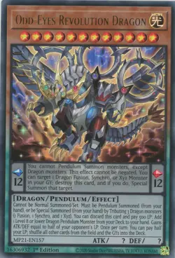 MP21-EN157 Odd-Eyes Revolution Dragon | 1st Edition | Ultra Rare YuGiOh Card TCG - Image 1
