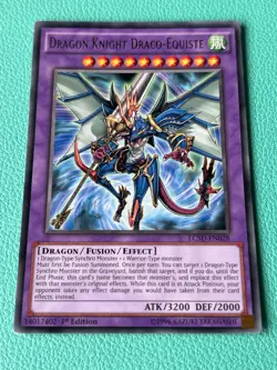 Yugioh Dragon Knight Draco-Equiste LC5D-EN028 Rare 1st Edition - Image 1