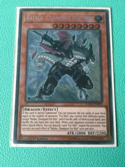 Yugioh Rafale, Champion Fur Hire DASA-EN023 Secret Rare 1st Edition - Image 1