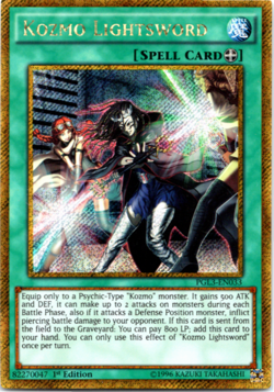 Kozmo Lightsword - PGL3-EN033 - Gold Secret Rare - 1st Edition Yugioh - Image 1