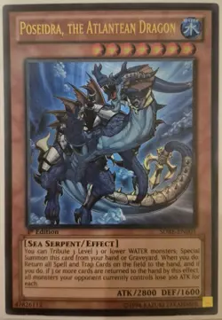 YuGiOh Poseidra, the Atlantean Dragon Ultra Rare 1st Edition SDRE-EN001 - Image 1