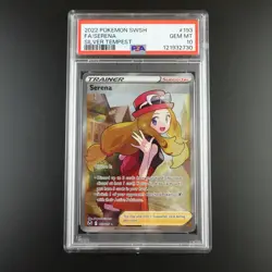 PSA 10 Serena 193/195 Pokemon Silver Tempest Trainer Graded Card - Image 1