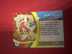 2004 POKEMON TOPPS ADVANCED CHALLENGE BLAZIKEN #9 TRADING CARD - Image 4