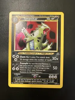 NEAR MINT! 1st Edition Tyranitar (12/75) Holo Neo Discovery Pokemon Card! - Image 1
