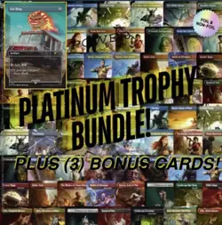 MTG Secret Lair x PlayStation: Platinum Trophy Bundle IN HAND + (3) Bonus Cards - Image 1