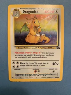 Dragonite 1999 Pokemon Cards WOTC Fossil Holo Rare 4/62 - Image 3