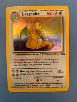 Dragonite 1999 Pokemon Cards WOTC Fossil Holo Rare 4/62 - Image 4