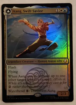 Aang, Swift Savior TLA #204 Rare Foil NM+ - Image 1