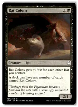 MTG Rat Colony - Dominaria Moderately Played English - Image 1