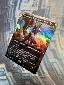Borderless Raised Foil Chatterfang, Squirrel General NM- Unplayed Bloomburrow - Image 2