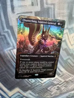Borderless Raised Foil Chatterfang, Squirrel General NM- Unplayed Bloomburrow - Image 3