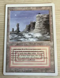 Magic MTG LP Plateau DUAL LAND Revised Edition Reserved List - Image 1
