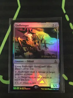 MTG Magic The Gathering Endbringer Foil Prerelease Promo Eldrazi Commander - Image 1
