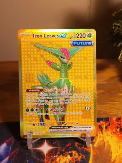 Pokemon TCG Iron Leaves EX Hyper Rare Holo Card 213/162SV05: Temporal Forces - Image 1
