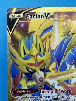 Pokemon TCG Zacian V Sword & Shield Base Set 211/202 Holo Secret Rare - Image 3