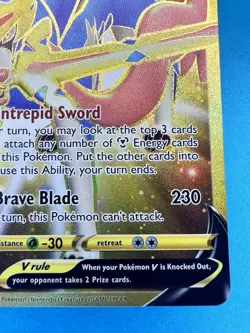 Pokemon TCG Zacian V Sword & Shield Base Set 211/202 Holo Secret Rare - Image 5