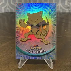 Abra #63 - 1999 Topps Pokemon Series 1 Blue Logo Rainbow Holo NM - Image 1
