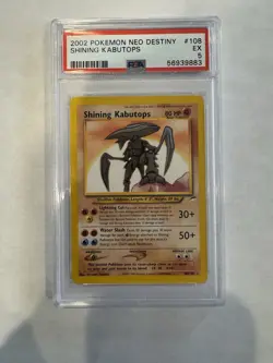 2002 POKEMON NEO DESTINY #108 SHINING KABUTOPS PSA 5 - Image 1