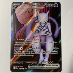 Mewtwo ex - 213/182 Pokemon Team Rocket's Full Art Destined Rivals NM Near Mint - Image 1