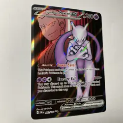 Mewtwo ex - 213/182 Pokemon Team Rocket's Full Art Destined Rivals NM Near Mint - Image 2