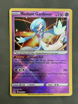 Pokemon TCG Radiant Gardevoir 069/196 SWSH Lost Origin Shiny Holo Rare NM - Image 1