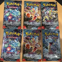 pokemon stellar Crown booster Pack Lot Of 6 - Image 1