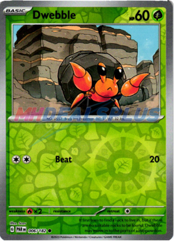 NM Pokemon Paradox Rift Dwebble Reverse Holo 006 - Image 1