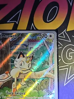 Meowth 106/094 Illustration Rare Holo Mega Evolutions Phantasmal Flames Pokemon - Image 3