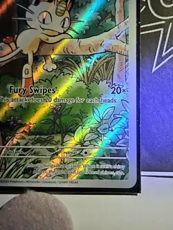 Meowth 106/094 Illustration Rare Holo Mega Evolutions Phantasmal Flames Pokemon - Image 4
