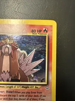 Entei 6/64 Holo Rare 1st Edition Neo Revelation Pokemon TCG - Image 3