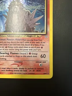 Entei 6/64 Holo Rare 1st Edition Neo Revelation Pokemon TCG - Image 5