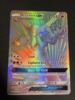 2018 Pokemon SM Celestial Storm Blaziken GX 170/168 Rainbow Secret Rare NM - Image 1