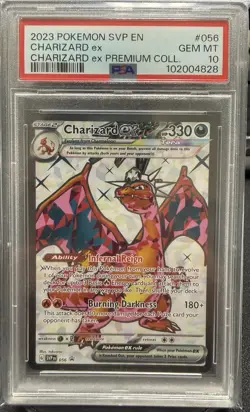 POKEMON SVP EN-SV BLACK STAR PROMO #056 CHARIZARD EX PSA 10 & TR MOLTRES PSA 10 - Image 2