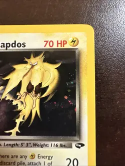 Rocket’s Zapdos 15/132 Holo Rare Pokemon TCG Gym Challenge WOTC LP - Image 3