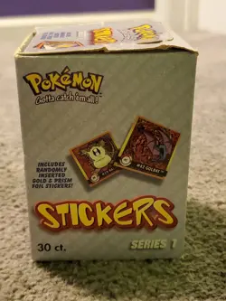 1999 Artbox Pokemon Series 1 Sticker Box - 30 Packs Sealed / Box Opened/damage 601139116206 - Image 4