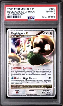 Regigigas Lv.X 100/100 Stormfront Holo Ultra Rare Pokemon Graded PSA 8 - Image 1