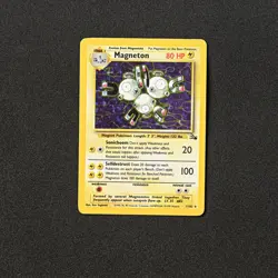 1999 Pokemon Unlimited Fossil Magneton 11/62 Holo MP - Image 1