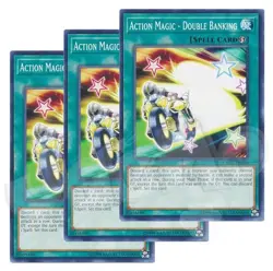 Yugioh - Action Magic - Double Banking - NM - Plus Free Holographic Card - Image 1