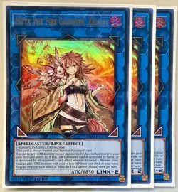 3x Hiita the Fire Charmer, Ablaze 1st Edition Ultra Rare RA04-EN074 Yu-Gi-Oh! - Image 1