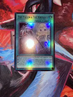 Yugioh! The Fallen & The Virtuous CH01-EN019 Ultra Rare 1st Edition Near Mint - Image 1