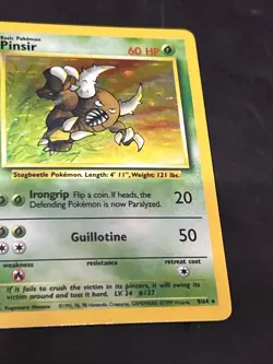 Pinsir 9/64 Vintage Holo Pokemon Card- Jungle Set NM - Image 5