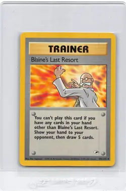 Blaine's Last Resort 105/132 - Gym Heroes - Unlimited - WOTC Pokemon CARD - LP - Image 1