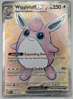 Pokemon TCG Wigglytuff EX S&V 151 English Card 187/165 Full Art MINT - Image 1