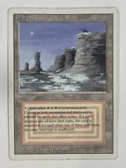 Plateau Revised MP Moderate Play MTG Magic The Gathering - Image 1