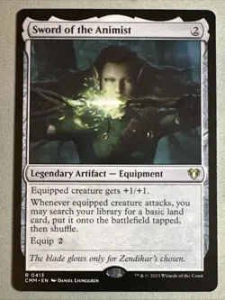 MTG / Sword of the Animist / CMM / #413 / Regular / Rare / NM - Image 1