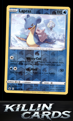 Reverse Holofoil Lapras 029/198 Pokemon Common SWSH06: Chilling Reign Card NM - Image 1
